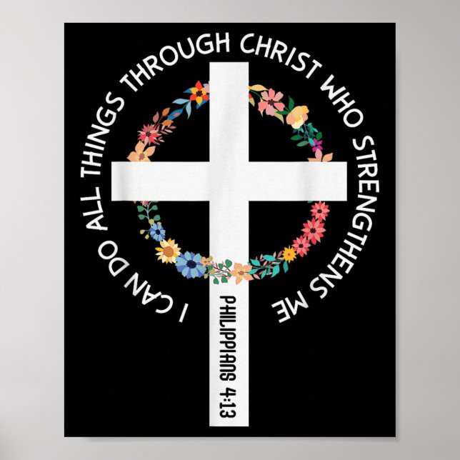 Poster I Can Do All Things Through Christ Who Strengthens (Devant)