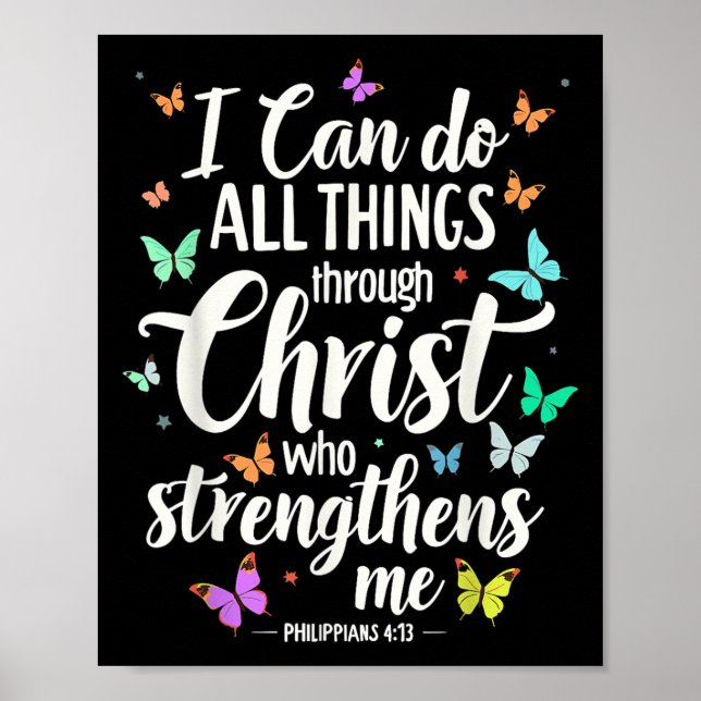 Poster I Can Do All Things Through Christ Who Strengthens (Devant)