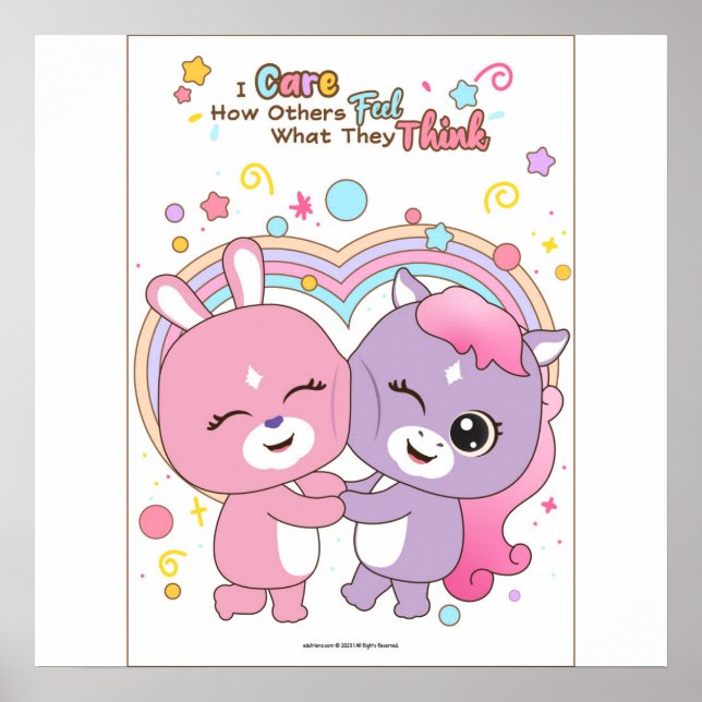 Poster I care how others feel wall art (Devant)