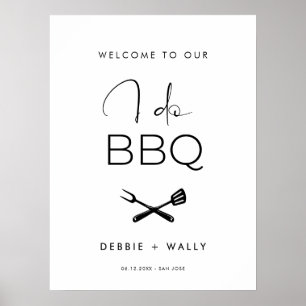 Poster I Do BBQ Couple's Shower Bienvenue
