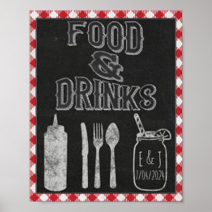 Poster I Do BBQ Party Food Bar Food & Dracks Sign