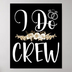 Poster I Do Crew Cercle Mariage mariée mariée mariée mari
