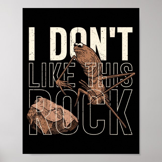 Poster I Don't Like This Rock Marcus The Worm Meme Funny  (Devant)
