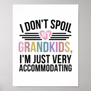 Poster I dont Spoil My Grandkids Im Just Very Accommodati