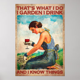Poster I garden I Drink - Décor intérieur Mur Art