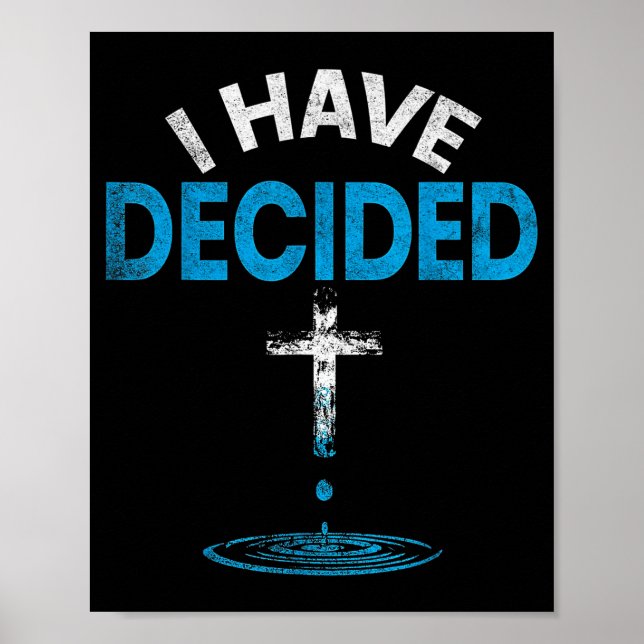 Poster I Have Decided To Follow Jesus Christian Baptism M (Devant)