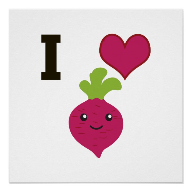 Poster I Heart Beets (Devant)