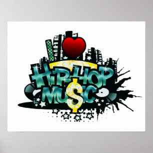 Poster I Heart Hip Hop Music