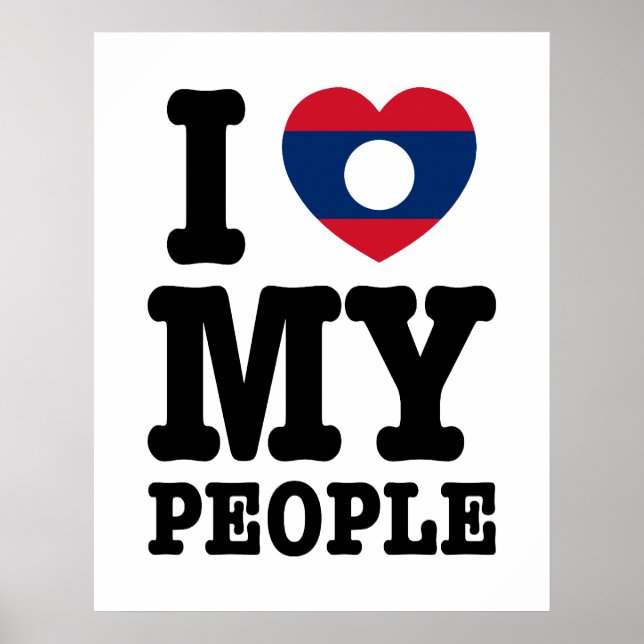 Poster I Heart (Love) My Lao People (Devant)