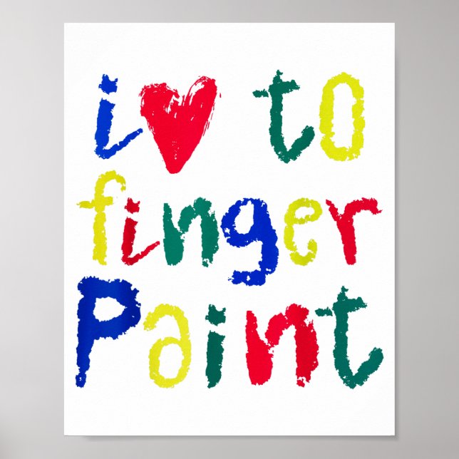 Poster I Heart Love To Finger Paint - Funny Couple  (Devant)
