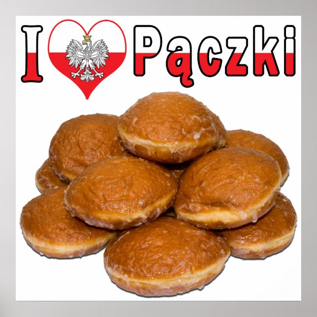 Poster I Heart Paczki Cuisine polonaise (Devant)