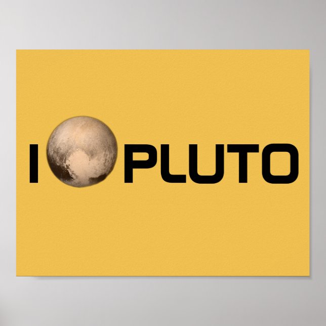Poster I Heart Pluto New Horizon (Devant)