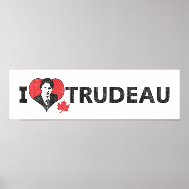 Poster I Heart Trudeau Wide (Devant)