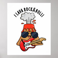 I Lava Rock Et Roll Funny Volcano Pun