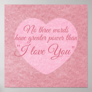 Poster "I LIEBE YOU"