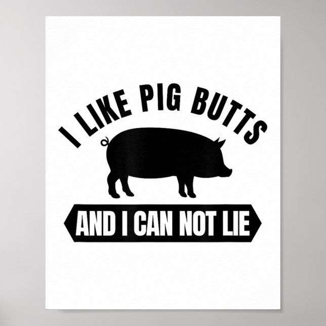 Poster I Like G Butts And I Cannot Lie Funny Bbq Grilling (Devant)
