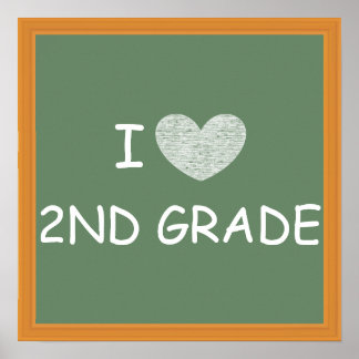 Poster I Love 2nd Grade
