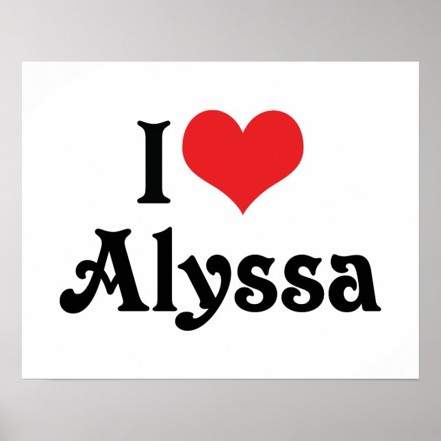 Poster I Love Alyssa (Devant)