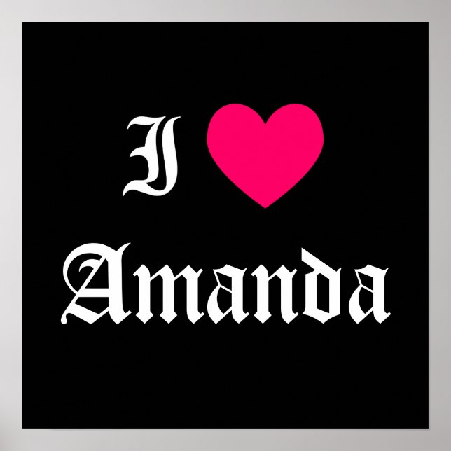 Poster I Love Amanda (Devant)