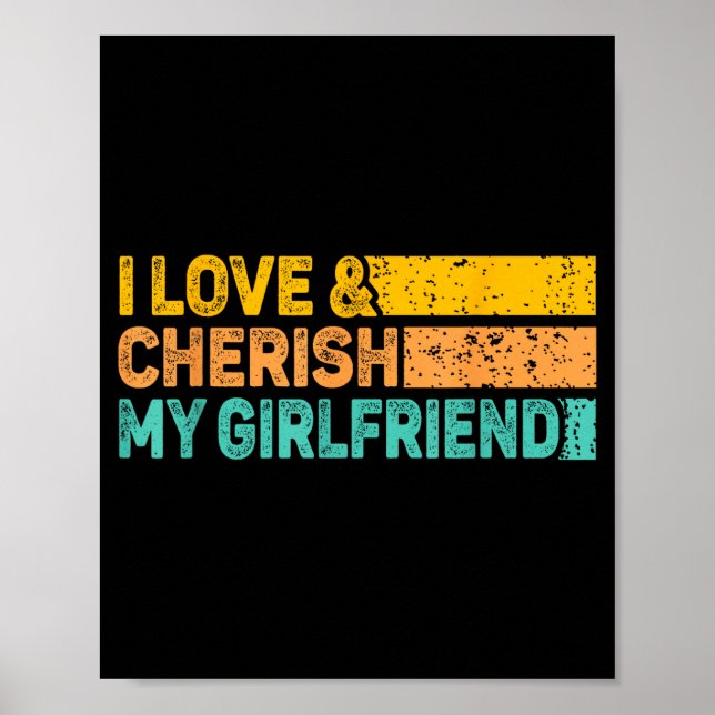 Poster I Love &amp; Cherish My Girlfriend Romantic Relati (Devant)