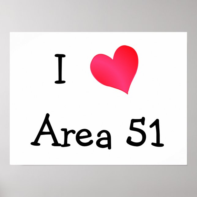 Poster I Love Area 51 (Devant)
