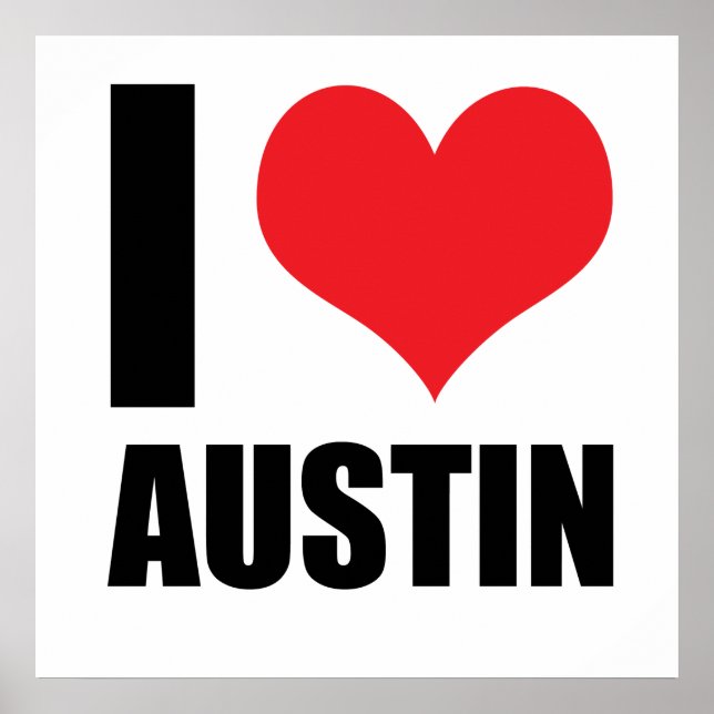 Poster I Love Austin (Devant)