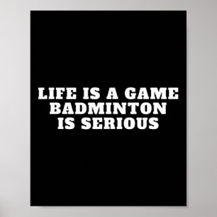 Poster I Love Badminton Jeu Citation Design Badminton