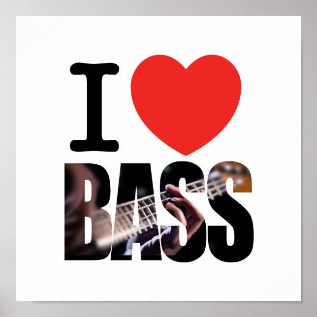 Poster I Love Bass (Devant)