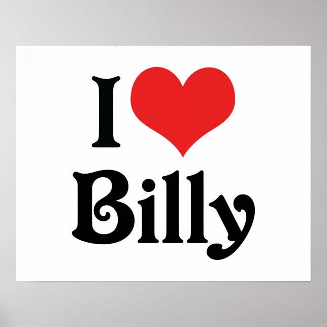 Poster I Love Billy (Devant)