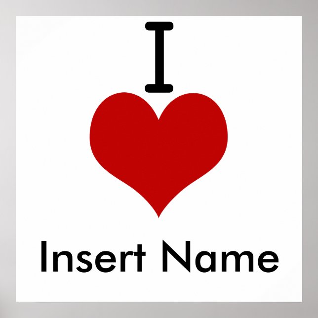 Poster I Love (coeur) (Devant)