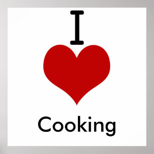 Poster I Love (coeur) Cuisine