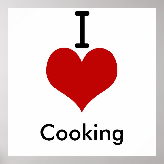 Poster I Love (coeur) Cuisine (Devant)
