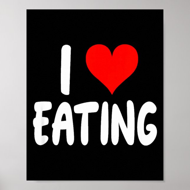 Poster I Love Eating Food - Heart -  (Devant)