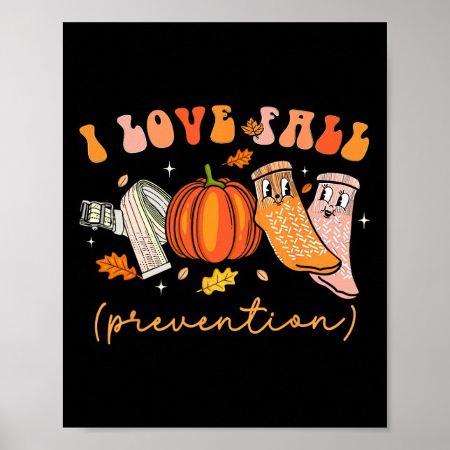 Poster I Love Fall Prevention Fall Physical Therapy (Devant)