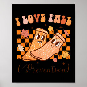 Poster I Love Fall Prevention Fall Thanksgiving Nurse Fal