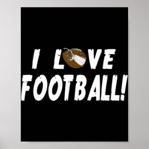 Poster I Love Football Pour Hommes Femmes Football Sport 
