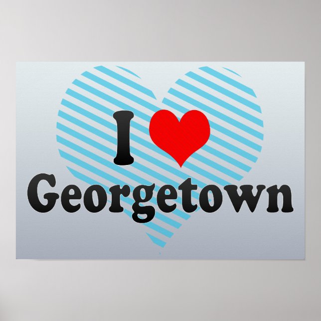 Poster I Love Georgetown, Guyana (Devant)