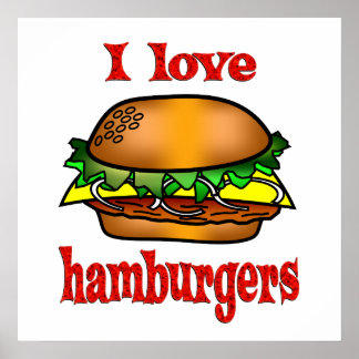 Poster I Love Hamburgers
