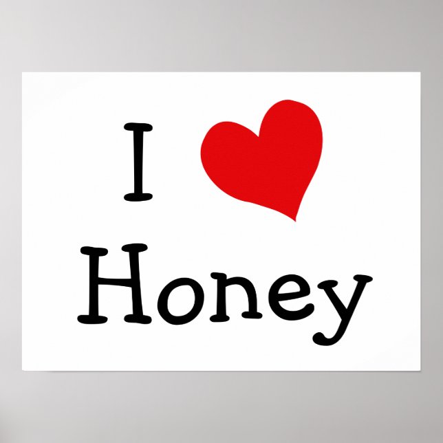Poster I Love Honey (Devant)