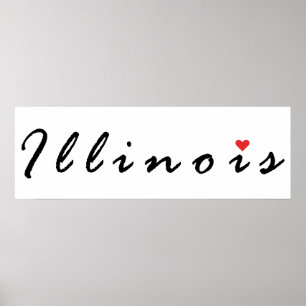 Poster I love Illinois