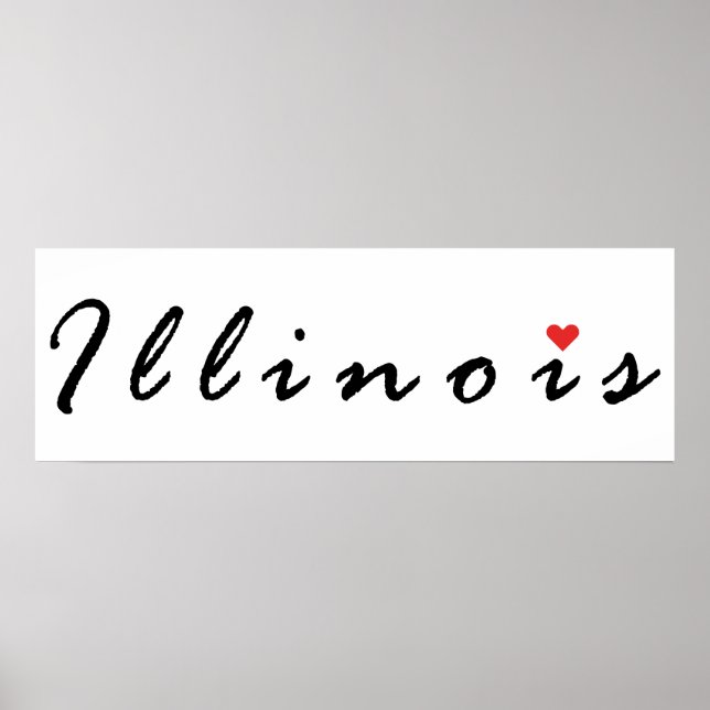 Poster I love Illinois (Devant)