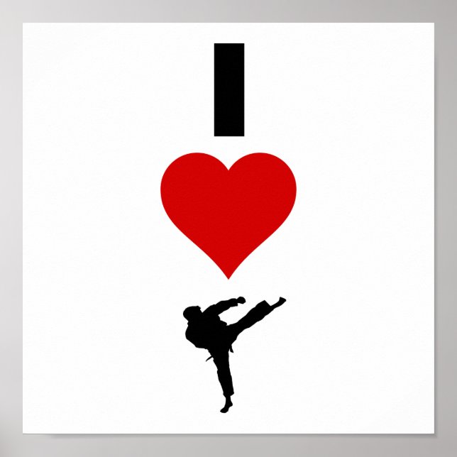 Poster I Love Karate (Vertical) (Devant)