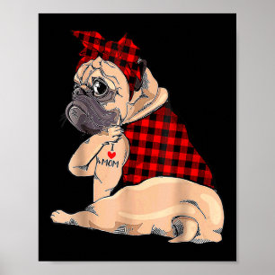 Poster I Love Maman Tattoo Carlins Amoureux de les chiens