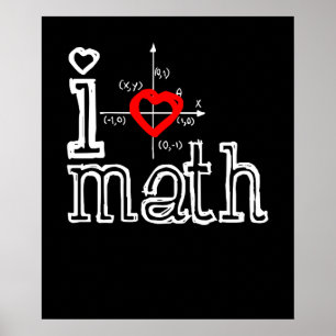 Poster I Love Math I Heart Math Mathématiques