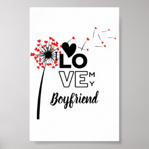 Poster I Love My BOYFRIEND - Personnalisé moderne