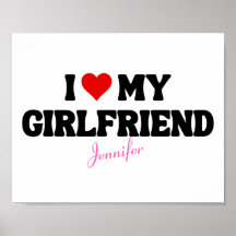 I Love My Girlfriend Coeur Romantique Nom personna