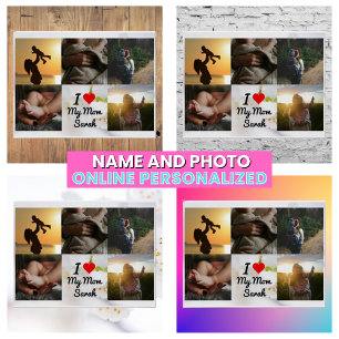 Poster I Love My Mom Photo Collage Mother Modern