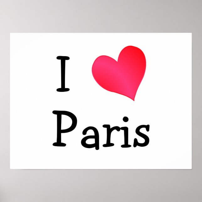 Poster I Love Paris (Devant)