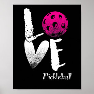 Poster I Love Pickleball T-Shirt Funny Pickle Ball
