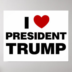 Poster I Love Président Trump Heart